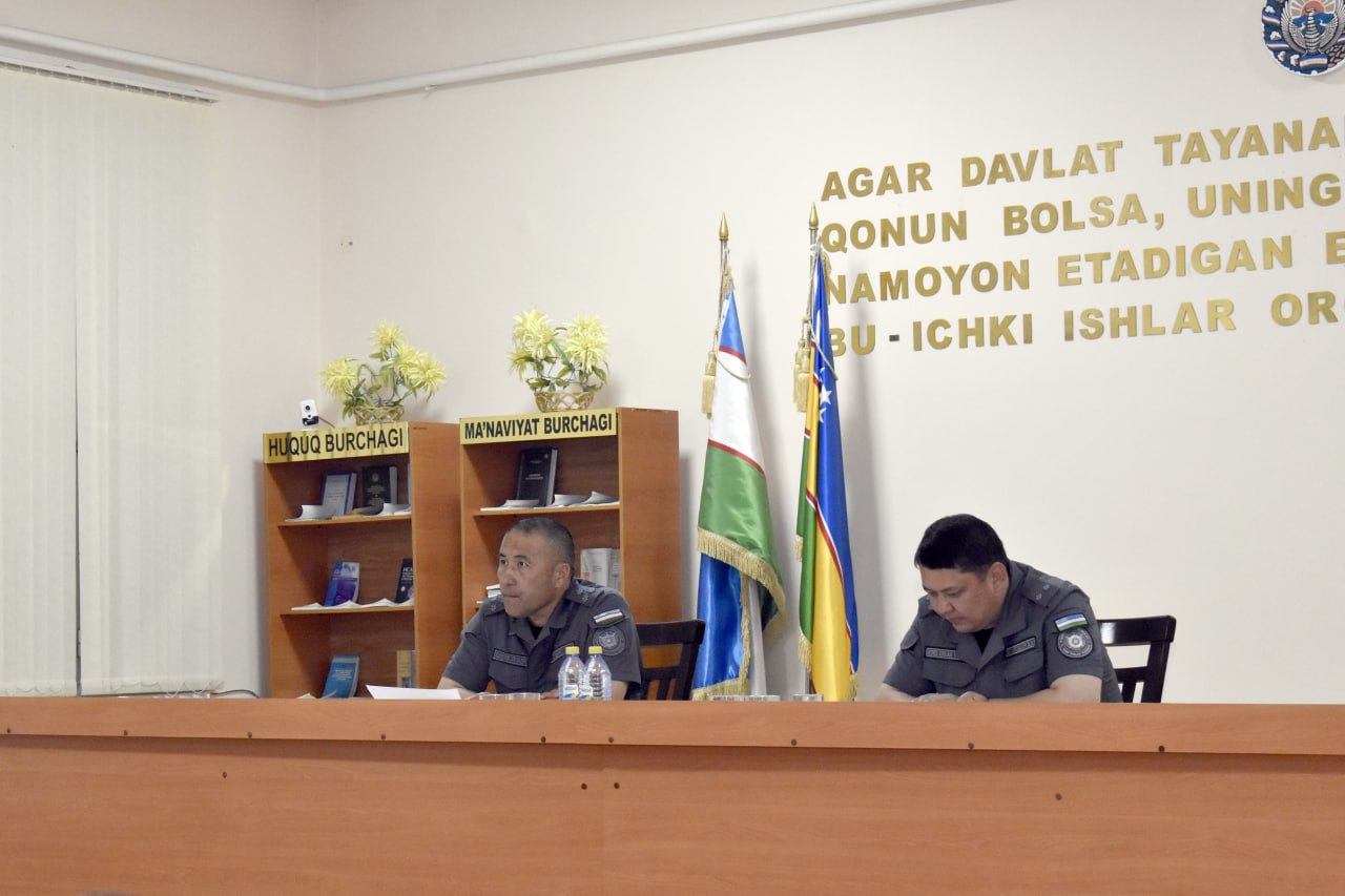 Amudaryo tumani Ichki ishlar bo‘limida Qoraqalpog‘iston Respublikasi Ichki ishlar vaziri r…