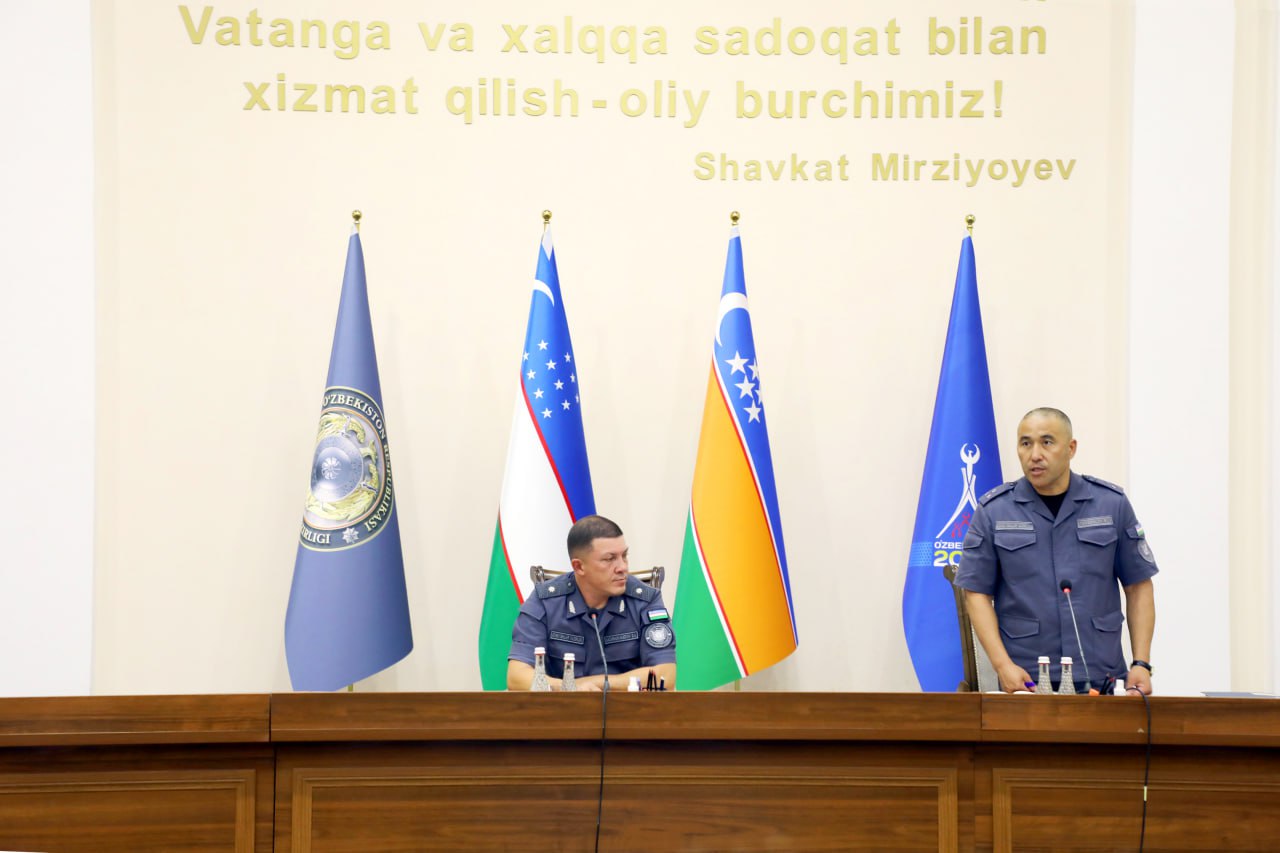 Ички ишлар вазирлиги раҳбарияти иштирокида Қорақалпоғистон Республикаси Ички ишлар вазирли…