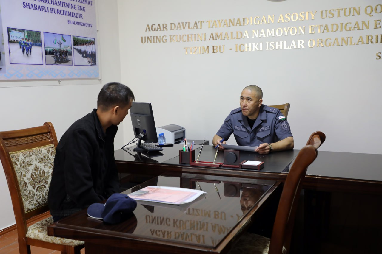 Qaraqalpaqstan Respublikası Ishki isler ministri tárepinen yuridikalıq hám fizikalıq tárep…